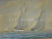 Lot 32 - RICHARD HENRY NEVILLE CUMMING (BRITISH, 1843-1920) - Big class yachts racing