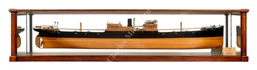 Lot 273 - THE BUILDER'S MIRROR-BACKED HALF-MODEL FOR THE GENERAL PURPOSE CARGO SHIP S.S. CRAIGFORTH, BUILT BY A. RODGER & CO. FOR THE CRAIG LINE, 1907