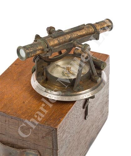 Lot 226 - A SMALL SURVEYING THEODOLITE BY BERGE, LONDON, CIRCA 1810