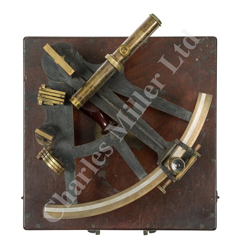 Lot 135 - AN 8IN. RADIUS VERNER SEXTANT BY WILLIAM DOLLOND, LONDON, CIRCA 1860, OWNED BY WALTER GOODSALL, NAVIGATION OFFICER ABOARD THE S.S. 'GREAT EASTERN' CIRCA 1865