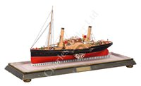 Lot 259 - A DETAILED CONTEMPORARY SCALE MODEL FOR H.M.PADDLE TUG ESCORT, CIRCA 1896