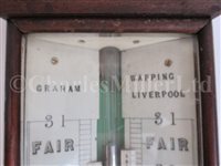 Lot 136 - Ø A MID-19TH CENTURY MARINE SYMPIESOMETER BY GRAHAM, WAPPING & LIVERPOOL, OWNED BY WALTER GOODSALL, NAVIGATION OFFICER ABOARD THE S.S. GREAT EASTERN CIRCA 1865