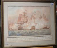 Lot 20 - ATTRIBUTED OF NICHOLAS POCOCK (ENGLISH, 1740-1821) - Glorious First of June, H.M.S. 'Queen Charlotte' forcing the French line