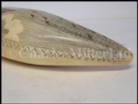 Lot 84 - Ø A FINE SAILORWORK SCRIMSHAW DECORATED WHALE'S TOOTH, 1830s-40s