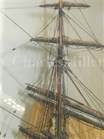 Lot 252 - A DETAILED PROBABLY SAILOR MADE MODEL OF THE EXTREME CLIPPER CHALLENGE, 19TH CENTURY