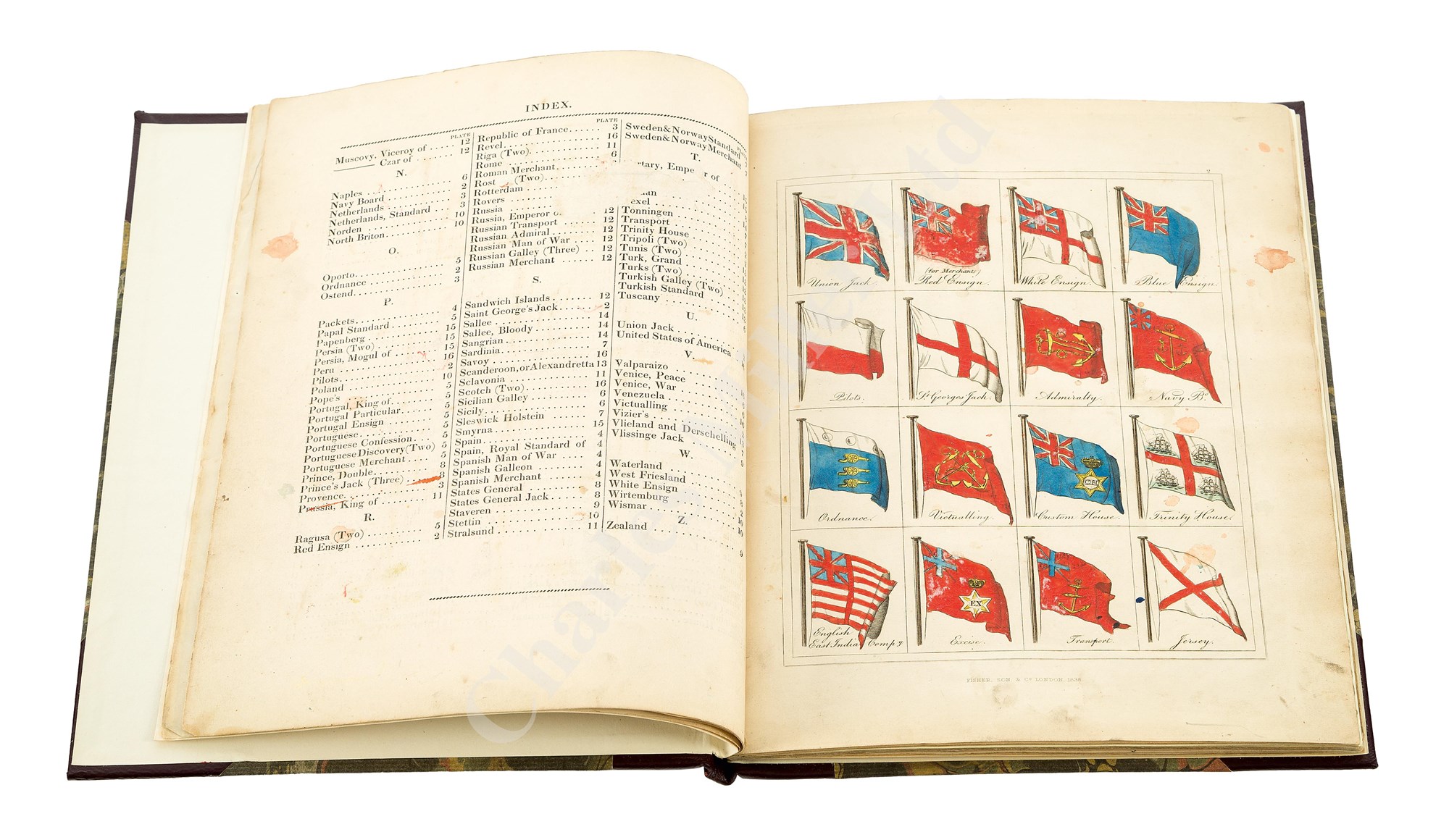 Lot 29 - FISHER’S DISPLAY OF THE NAVAL FLAGS OF ALL