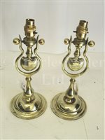 Lot 32 - A PAIR OF ELECTRIC GIMBAL LIGHTS FROM THE H.M. ROYAL YACHT ALBERTA, CIRCA 1900