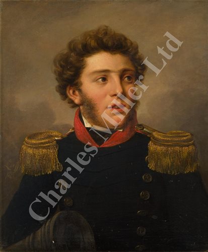 Lot 25 - HILLEBRAND DIRK LOEFF (DUTCH, 1774-1845): Portrait of a Dutch Naval Officer, circa 1840
