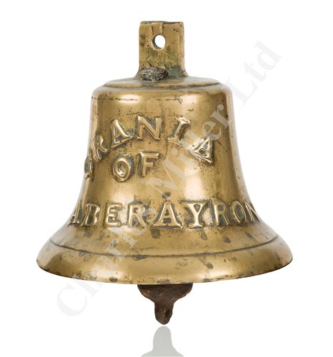 Lot 155 - THE BELL FROM THE WELSH COASTER 'URANIA' OF ABERAYRON, 1857