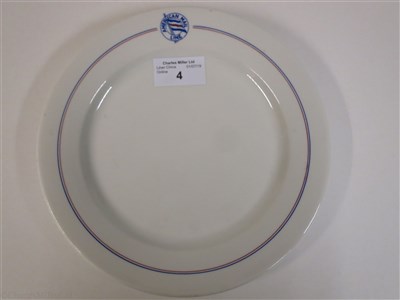 Lot 4 - AMERICAN MAIL LINE:  CHINA DINNER PLATE BY BUFFALO CHINA, CIRCA 1930