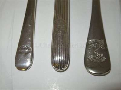 Lot 8 - PLATED FLATWARE:  TEN FORKS FROM ASSORTED SHIPPING COMPANIES
