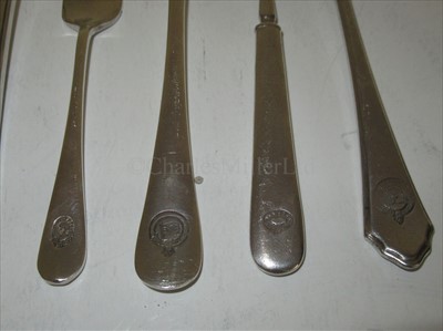 Lot 8 - PLATED FLATWARE:  TEN FORKS FROM ASSORTED SHIPPING COMPANIES