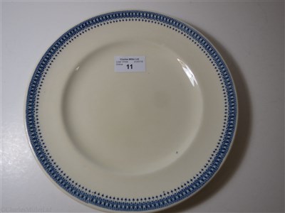 Lot 11 - BLUE FUNNEL LINE (ALFRED HOLT & COMPANY):  CHINA DINNER PLATE BY ASHWORTH BROS., CIRCA 1900