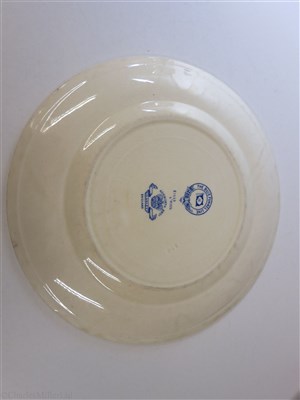 Lot 12 - BLUE FUNNEL LINE (ALFRED HOLT & COMPANY):  CHINA DINNER PLATE, BY ASHWORTH BROS., CIRCA 1900
