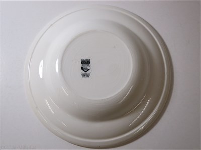 Lot 22 - CANADIAN PACIFIC: ‘EMPRESS’ PATTERN CHINA SOUP PLATE BY GRINDLEY, ENGLAND, CIRCA 1932