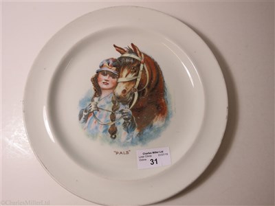 Lot 31 - CUNARD: A "PALS" PATTERN ‘SILICON CHINA’ PLATE BY BOOTHS LTD. ENGLAND, CIRCA 1910
