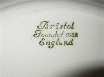 Lot 65 - LAMBERT BROTHERS LIMITED: A CHINA SOUP PLATE BY BRISTOL, CIRCA 1858