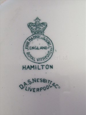 Lot 66 - LAMPORT & HOLT LINE: A ‘HAMILTON’ PATTERN SOUP PLATE BY D.A.S. NESBITT & CO, LIVERPOOL CIRCA 1910
