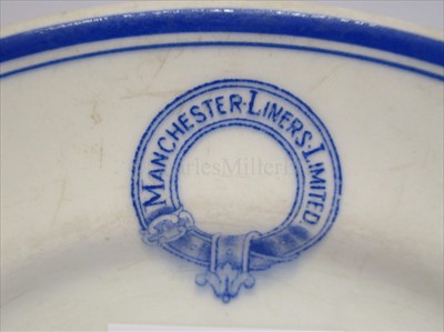 Lot 59 - Manchester Liners Ltd: a dinner plate, circa 1920
