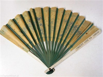 Lot 79 - ORIENT LINE:  A FAN FROM THE S.S. ORION, CIRCA 1935