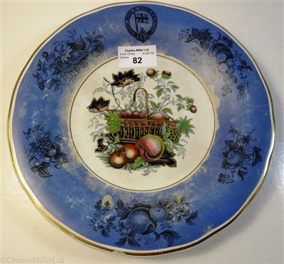 Lot 82 - PACIFIC STEAM NAVIGATION COMPANY: A DINNER PLATE BY J. STONIER CIRCA 1845-1858