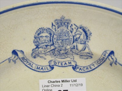 Lot 87 - Royal Mail Steam Packet Company: a dinner plate