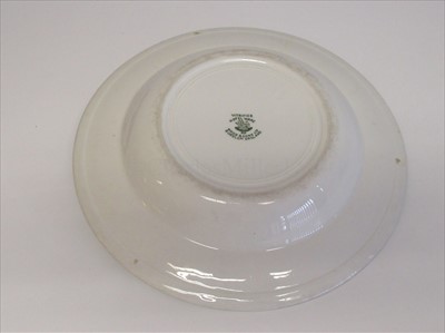 Lot 88 - ROYAL MAIL LINES:  A CHINA SOUP PLATE BY WOOD & SONS LTD, CIRCA 1930
