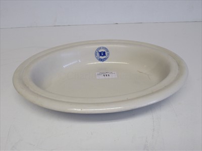 Lot 111 - Sheaf Steam Shipping Co. Ltd: an oval vegetable dish