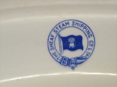 Lot 94 - SHEAF STEAM SHIPPING COMPANY LIMITED:  CHINA VEGETABLE TUREEN BY DUNN, BENNETT & CO. LTD. HANLEY., CIRCA 1970