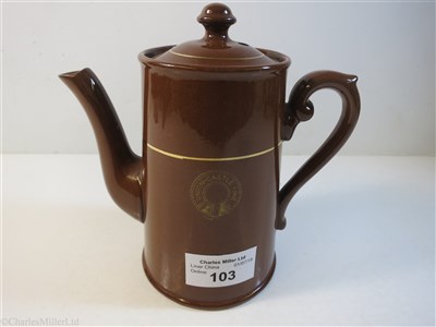 Lot 103 - UNION CASTLE LINE: A COFFEE POT BY GIBSONS, CIRCA 1930