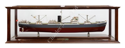 Lot 345 - A DETAILED BUILDER'S MODEL OF THE S.Ss. TOTTENHAM, TWICKENHAM AND TEDDINGTON, BUILT BY THE CALEDON SHIPBUILDING CO. FOR THE BRITISH STEAMSHIP CO., 1940-41