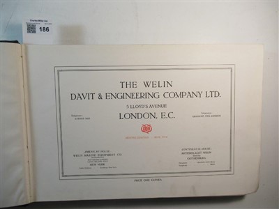 Lot 186 - WELIN DAVIT & ENGINEERING COMPANY