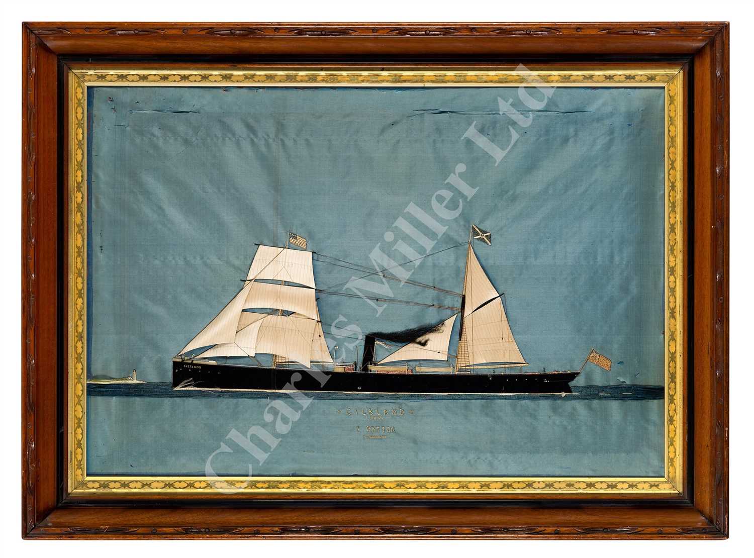 Lot 158 - A SILKWORK PICTURE BY THOMAS WILLIS (AMERICAN, 1850-1925), NEW YORK, CIRCA 1875