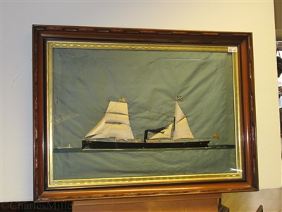 Lot 158 - A SILKWORK PICTURE BY THOMAS WILLIS (AMERICAN, 1850-1925), NEW YORK, CIRCA 1875