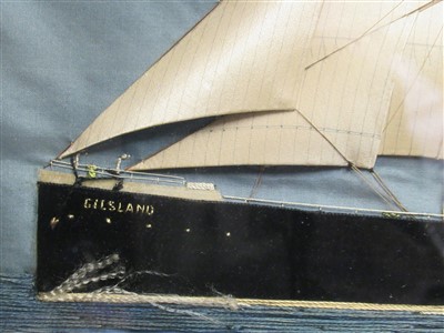 Lot 158 - A SILKWORK PICTURE BY THOMAS WILLIS (AMERICAN, 1850-1925), NEW YORK, CIRCA 1875
