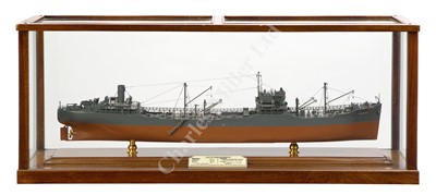 Lot 344 - AN HISTORICALLY INTERESTING BUILDER'S MODEL FOR THE ROYAL FLEET AUXILIARY TANKER EAGLESDALE, BUILT BY FURNESS SHIPBUILDING FOR THE MINISTRY OF SHIPPING, 1941