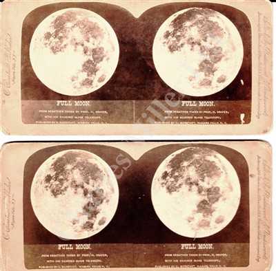 Lot 279 - A LUNAR STEREOCARD BY C. BIERSTADT, NIAGARA FALLS, NY, PROBABLY CIRCA 1890; and another similar