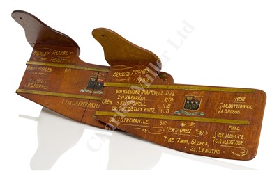 Lot 190 - A COMMEMORATIVE HOUSE FOURS RUDDER FOR THE HENLEY ROYAL REGATTA OF 1932 & another
