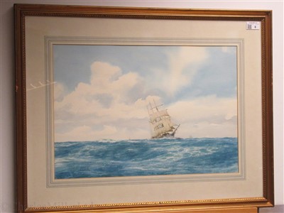 Lot 8 - δ JOHN CHANCELLOR (1925-1984) A clipper under sail