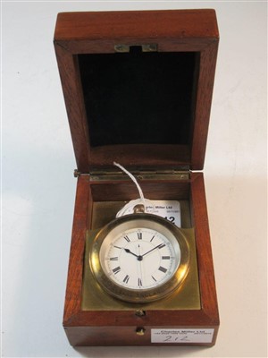 Lot 212 - A FINE 24-HOUR DECK WATCH BY THOMAS MERCER, ST ALBANS FOR THE CRUISING YACHT PIGTAIL, 1922