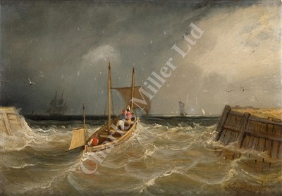 Lot 18 - ATTRIBUTED TO GEORGE CHAMBERS, SENIOR (BRITISH, 1803-1840)The Harbour Entrance