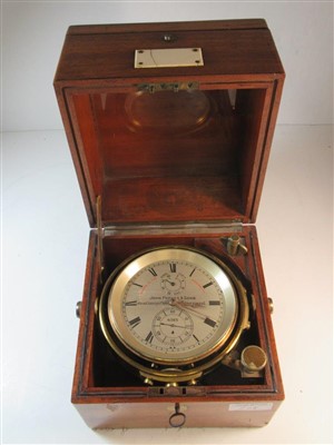 Lot 208 - A TWO-DAY MARINE CHRONOMETER BY JOHN PARKES & SONS, LIVERPOOL, CIRCA 1900