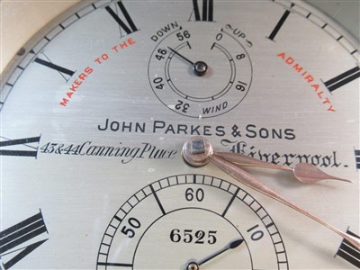 Lot 208 - A TWO-DAY MARINE CHRONOMETER BY JOHN PARKES & SONS, LIVERPOOL, CIRCA 1900