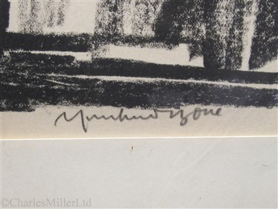 Lot 27 - δ MUIRHEAD BONE (BRITISH, 1876-1953) Shipbuilding: A pair of lithographs, signed in pencil 'Muirhead Bone' (lower right)