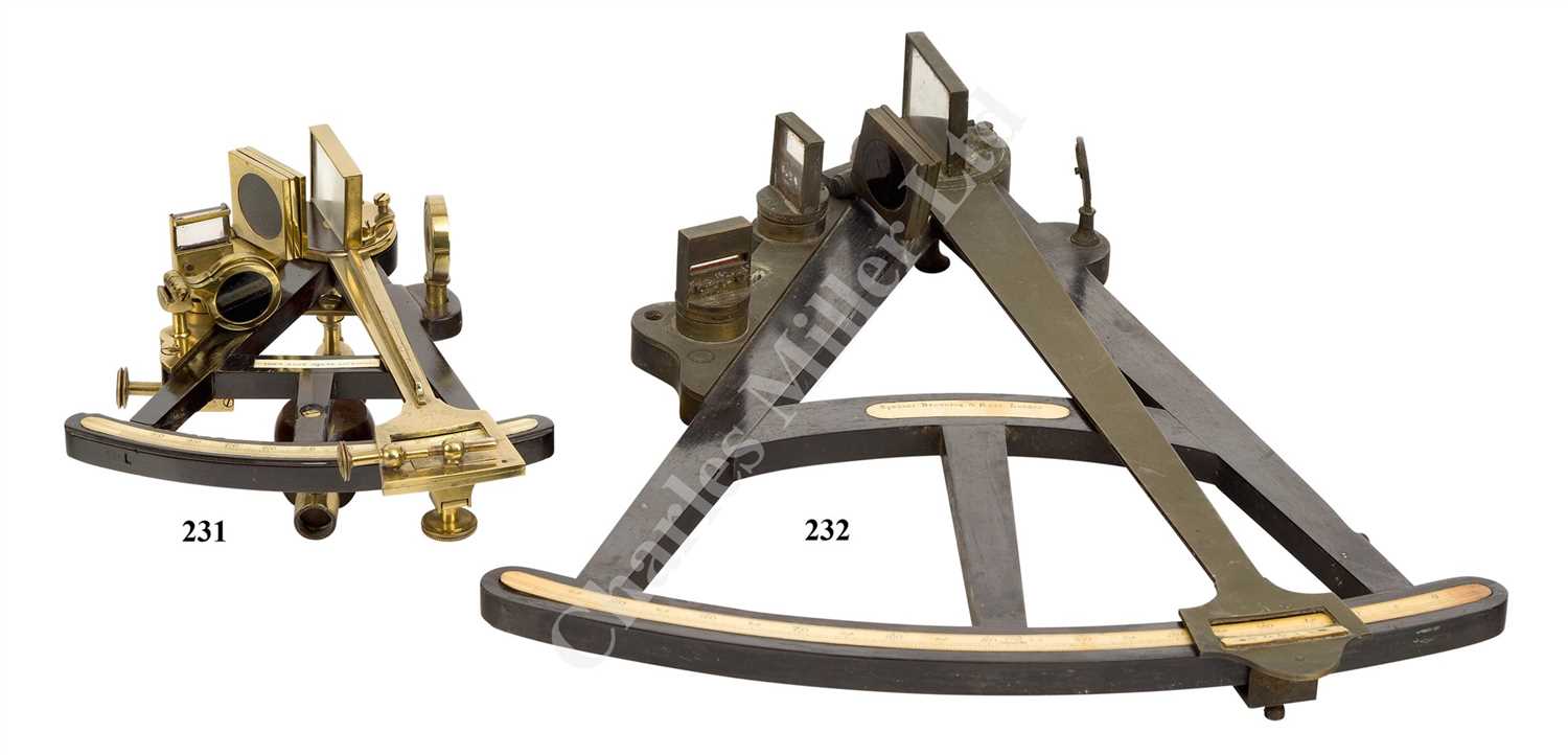 Lot 232 - Ø  A 13¾IN. RADIUS VERNIER SEXTANT BY SPENCER, BROWNING & RUST, LONDON, CIRCA 1800