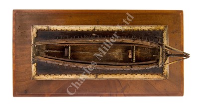 Lot 308 - AN EARLY 19TH CENTURY FRENCH NAPOLEONIC PRISONER-OF-WAR WOOD AND BONE SHIP MODEL FOR A 74-GUN FRIGATE