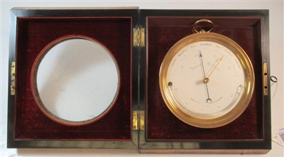 Lot 250 - Ø AN ANEROID DESK BAROMETER BY C.W. DIXEY, LONDON, CIRCA 1850
