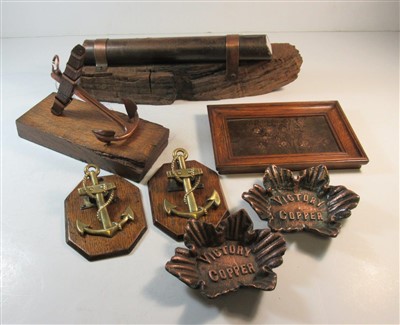 Lot 38 - A COLLECTION OF VICTORY COPPER AND TREEN