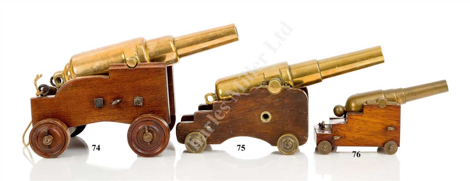 Lot 75 - A 19TH CENTURY ½IN. BORE MODEL FOR A MUZZLE-LOADING NAVAL GUN OF CIRCA 1880