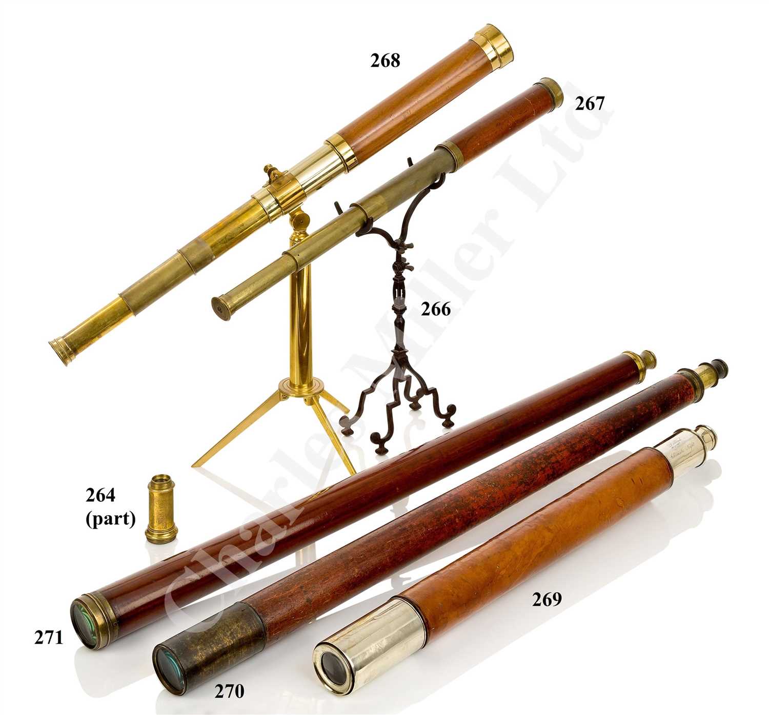 Lot 269 - A 1½IN. SINGLE DRAW ACHROMATIC MARINE TELESCOPE BY DOLLOND, CIRCA 1830